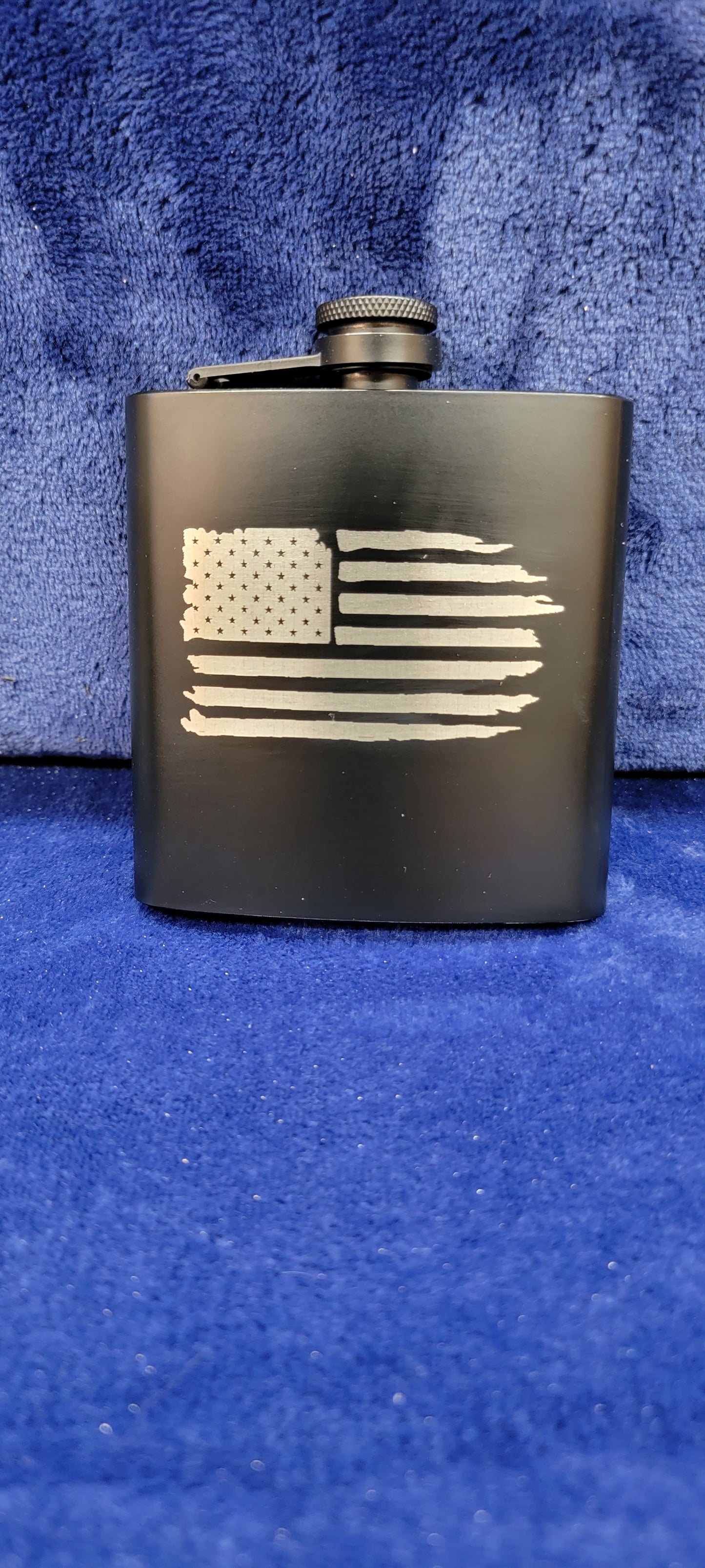 6oz Customized Black Flask