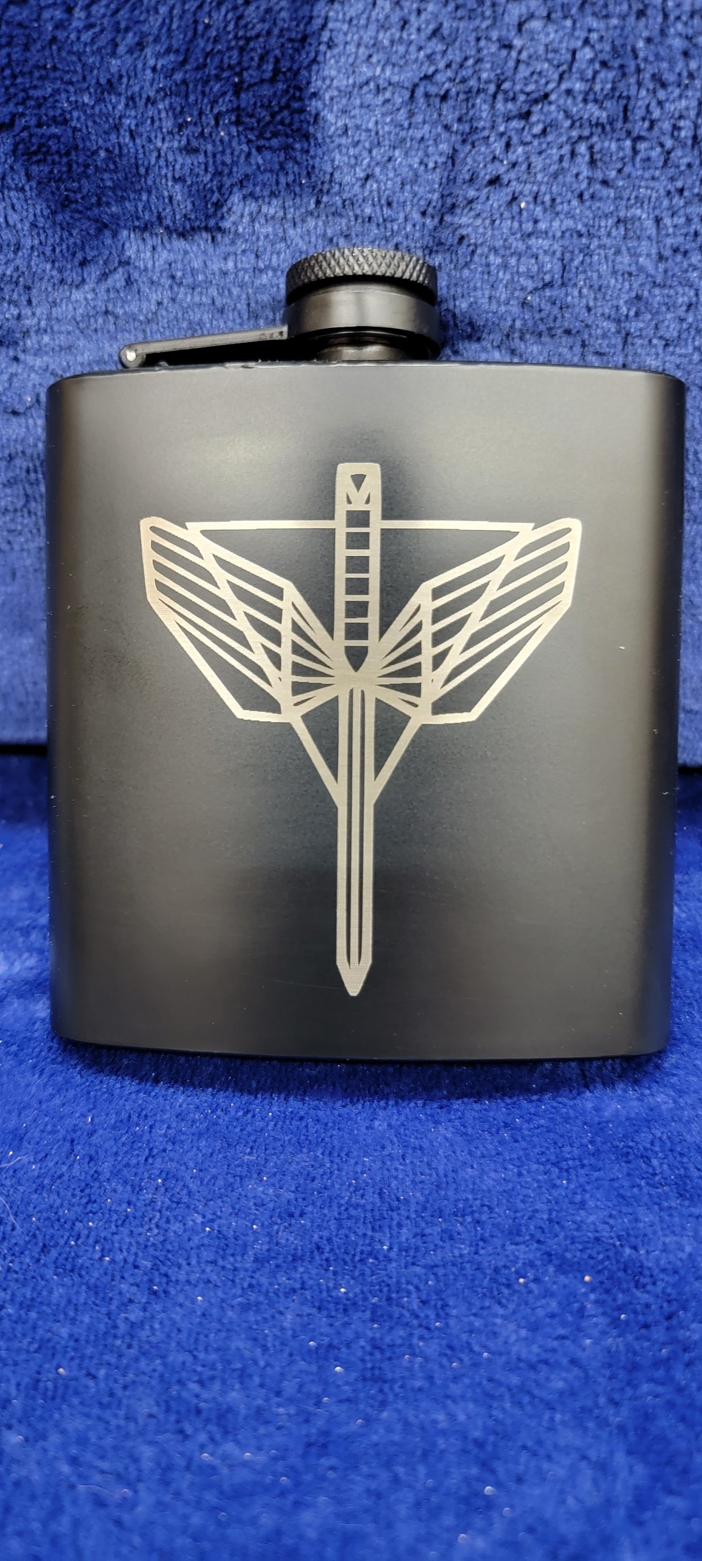 6oz Customized Black Flask