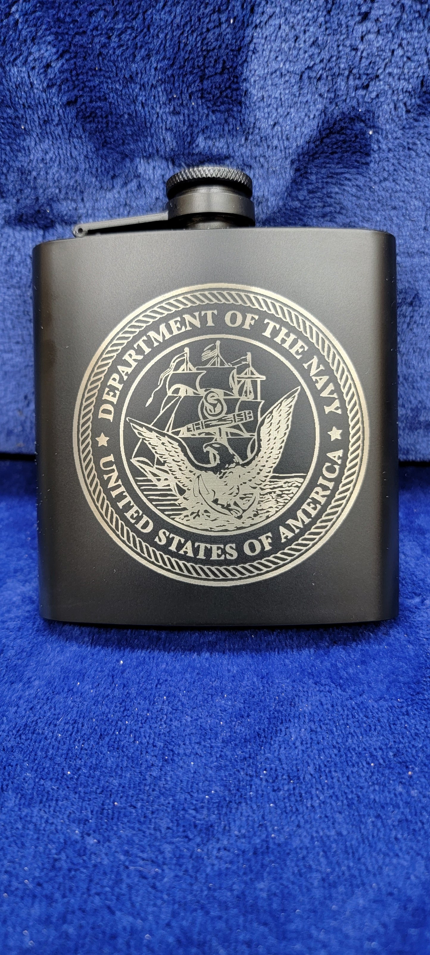 6oz Customized Black Flask